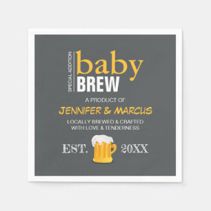 Baby Brew Couples Beer Baby Shower Pappersservett