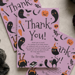 Baby Brewing Halloween Baby Shower Tack Kort