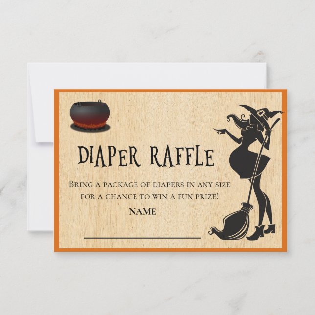 Baby Brewing Halloween Diaper Raffle Shower Inbjudningar (Framsida)