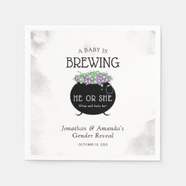 Baby Brewing Halloween Gender Reveal Pappersservett