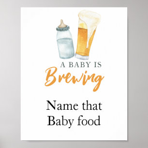 Baby bringar öl Namn som mat från baby Poster