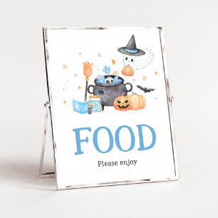 Baby brinner blå halloween-babyskor poster