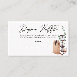 Baby brinner - Diaper Raffle - Black Tilläggskort
