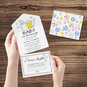 Baby brinner Flaska Beer Glass Baby Shower