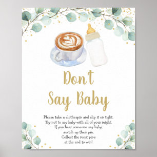 Baby brinner grey, säg inte Baby Game Poster