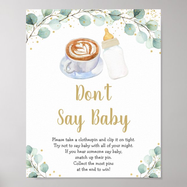 Baby brinner grey, säg inte Baby Game Poster (Framsidan)