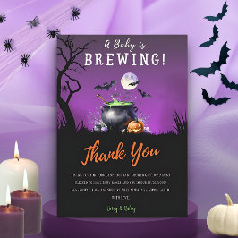 Baby brinner Halloween Baby Shower Tack Kort