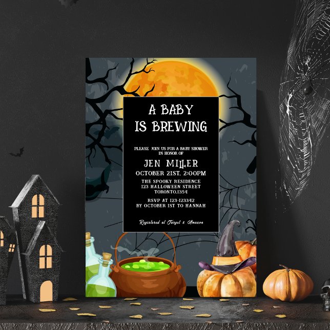 Baby brinner Halloween-falldusch Inbjudningar (Skapare uppladdad)