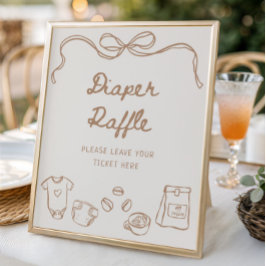 Baby brinner Hand plockade Diaper Raffle Poster
