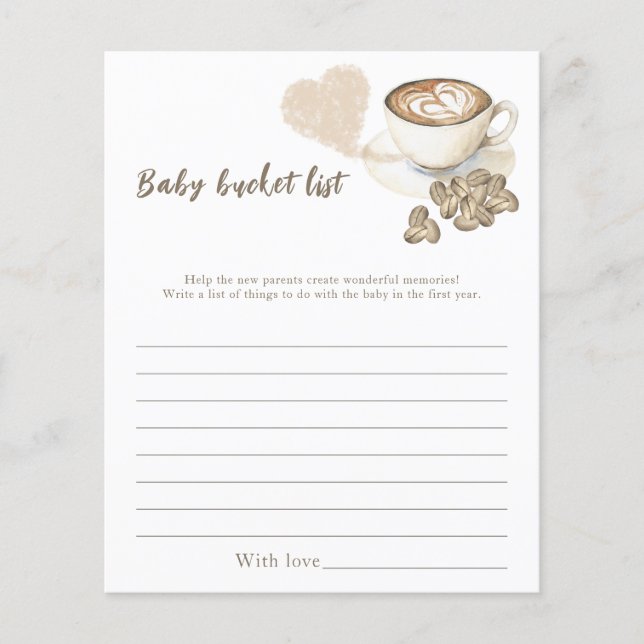 Baby brinner kaffe - Baby bucket-lista (Framsida)
