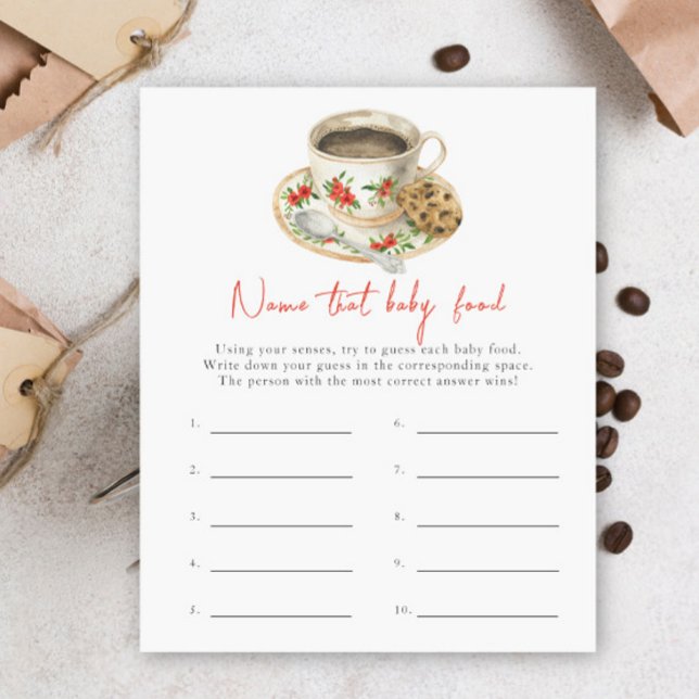 Baby brinner kaffe - Namn som livsmedel från baby (Skapare uppladdad)
