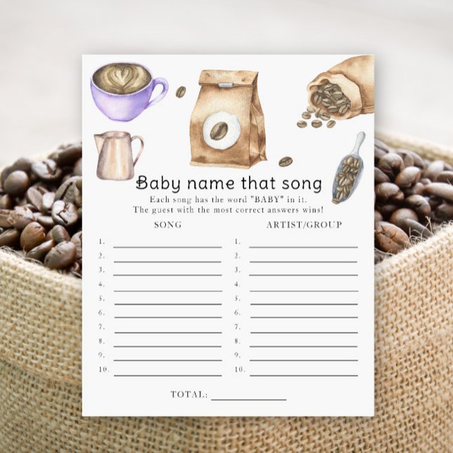 Baby brinner kaffe - Namn som sång-viltet (Skapare uppladdad)