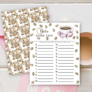 Baby brinner kaffe - tävling viltet Baby namn
