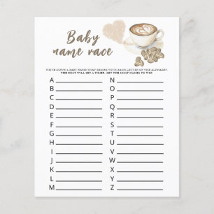 Baby brinner kaffe - tävling viltet Baby namn