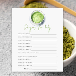 Baby brinner Matcha Prayers för baby