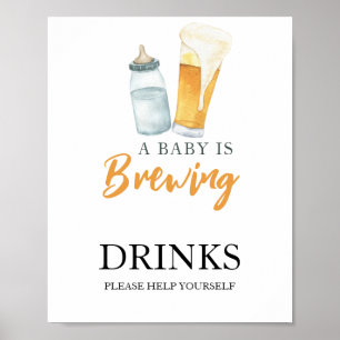 Baby brinner öl Drinks Poster