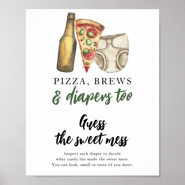 Baby brinner öl Gissa den söta  Poster (Framsidan)