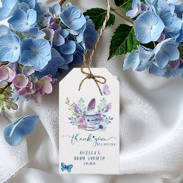 Baby brinner party Bebisduschen Tack. Presentetikett