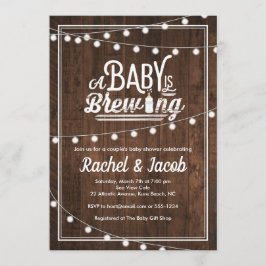 Baby brinner Rustic Baby Shower Inbjudningar