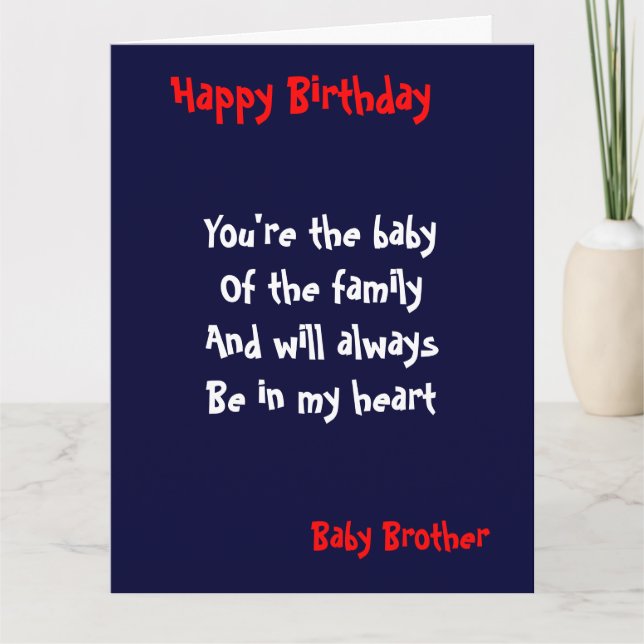 Baby broder Birthday Kort (Framsida)