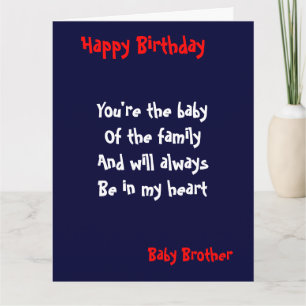 Baby broder Birthday Kort