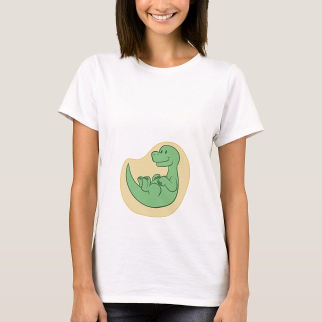 Baby Brontosaur-moderskapshandel Tee Shirt (Framsida)