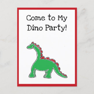 Baby Brontosaurus Tecknad Dinosaur-redskap Helg Vykort