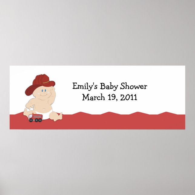 BABY BRRE FIGHTER Baby Shower / Birday Banner Poster (Framsidan)