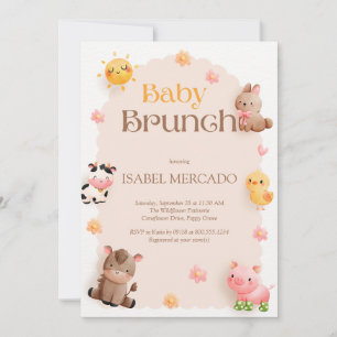Baby Brunch Boskap Baby Shower Inbjudningar
