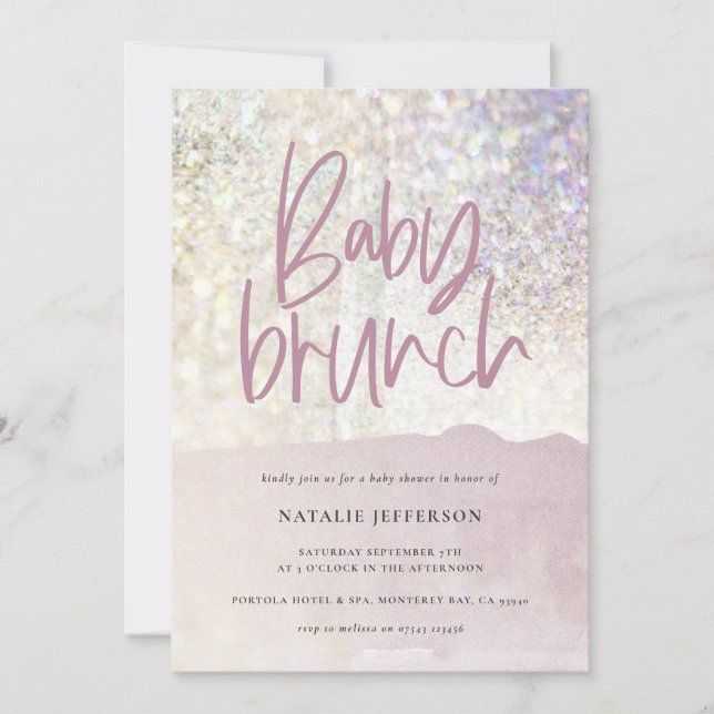Baby brunch dusch Glitter gnistra  classy party (Framsida)