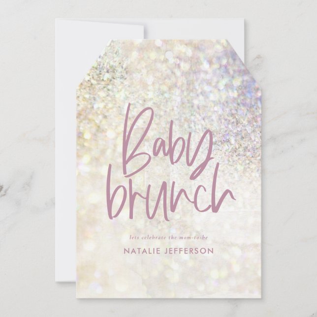 Baby brunch-dusch party glitter gnistra-klasser i (Framsida)