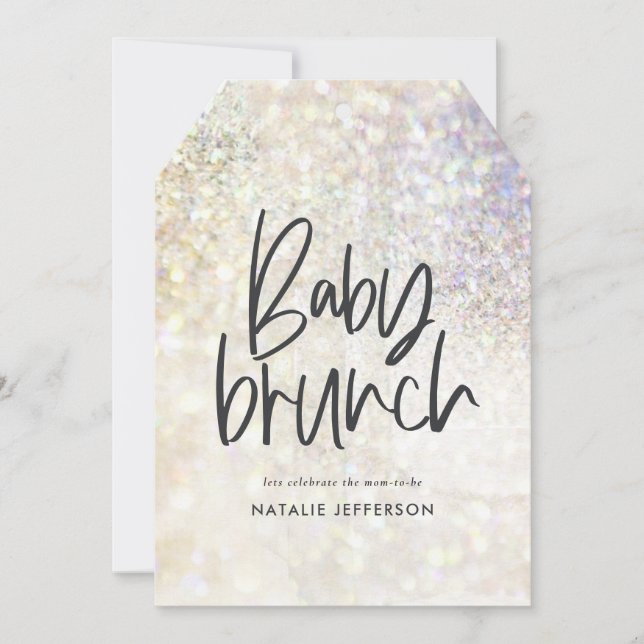 Baby brunch-dusch party glitter gnistra-klasser i (Framsida)