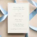 Baby Brunch Elegant Formell kalligrafi blå Inbjudningar<br><div class="desc">Grattis till er lilla annons i stil med vår Baby Brunch Elegant Formal Calligraphy Blue Inbjudan! Med ett sofistikerat kalligrafiskt skript i blått, anger den här inbjudan tonen för en chic och en hjärtfiltsamling. Designad för föräldrar som är värd för en speciell brunch att presentera sin nyfödd bebis är det...</div>