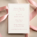 Baby Brunch Elegant Formell kalligrafi Rosa Inbjudningar<br><div class="desc">Högtidlighålla er lilla annons i stil med vår Baby-Elegant Formal Calligraphy Rosa bjudning! Med ett sofistikerat kalligrafiskt skript på en mjuk rosa-bakgrund anger den här inbjudan tonen för en chic och uppsamling av hjärtan. Designad för föräldrar som är värd för en speciell brunch att presentera sin nyfödd bebis är det...</div>