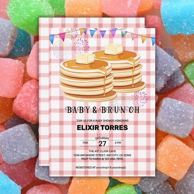 Baby & Brunch Festive Souffle Baby Shower Inbjudningar (Skapare uppladdad)