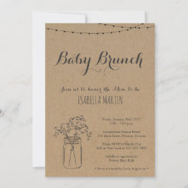 Baby Brunch-inbjudan om Kraft-bakgrund Inbjudningar