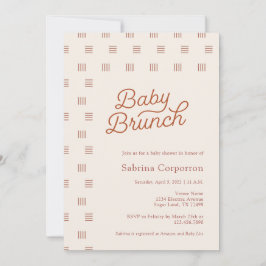 Baby Brunch | Minimalistisk Boho Inbjudningar