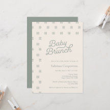 Baby Brunch | Minimalistisk inbjudan till Sage Boh