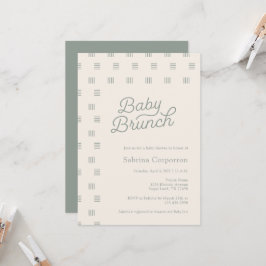 Baby Brunch | Minimalistisk inbjudan till Sage Boh