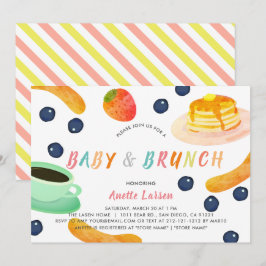 Baby & Brunch Pancake Coffee Berry Baby Shower Inbjudningar