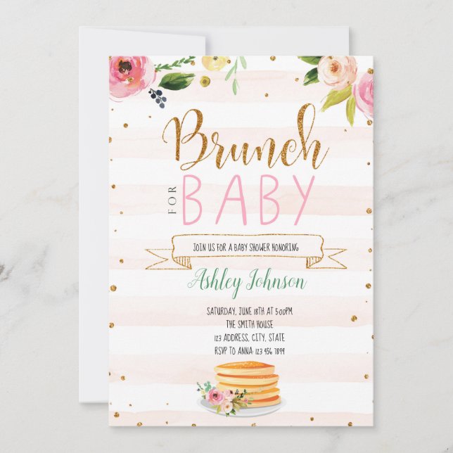 Baby brunch-parbjudan inbjudningar (Framsida)