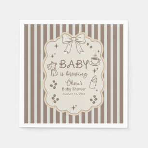 Baby brygger Espresso kaffe Baby Shower Pappersservett