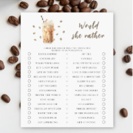 Baby brygger iskaffe Vill hon hellre