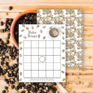 Baby brygger kaffe Baby shower bingo spel
