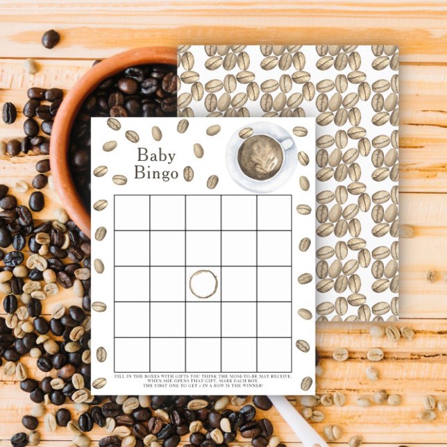 Baby brygger kaffe Baby shower bingo spel (Skapare uppladdad)