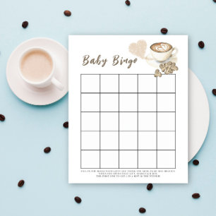 Baby brygger kaffe Baby shower bingo spel