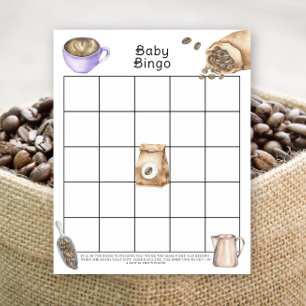 Baby brygger kaffe Baby shower bingo spel