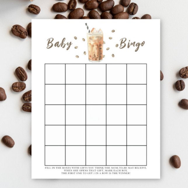 Baby brygger kaffe Baby shower bingo spel (Skapare uppladdad)