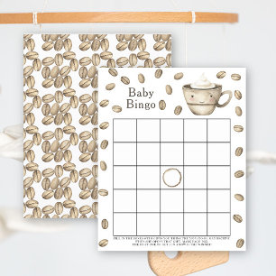 Baby brygger kaffe Baby shower bingo spel