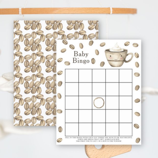 Baby brygger kaffe Baby shower bingo spel (Skapare uppladdad)